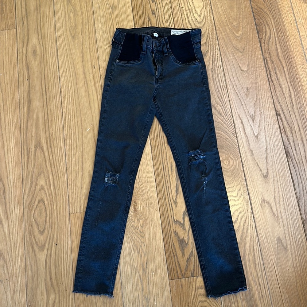 RAG AND BONE MATERNITY BLACK SKINNY JEANS